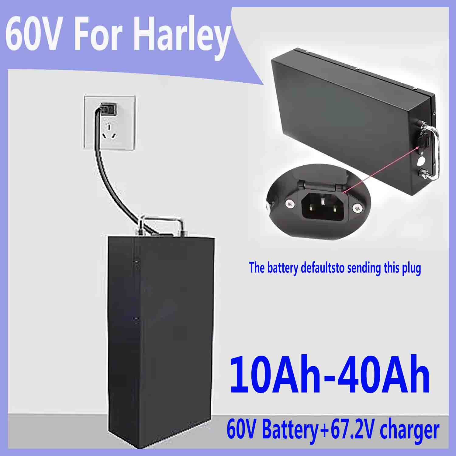 60V 50Ah Electric Scooter Battery - Für Harley-Batterien 60V 20AH -40AH Lithium-Akkupack,