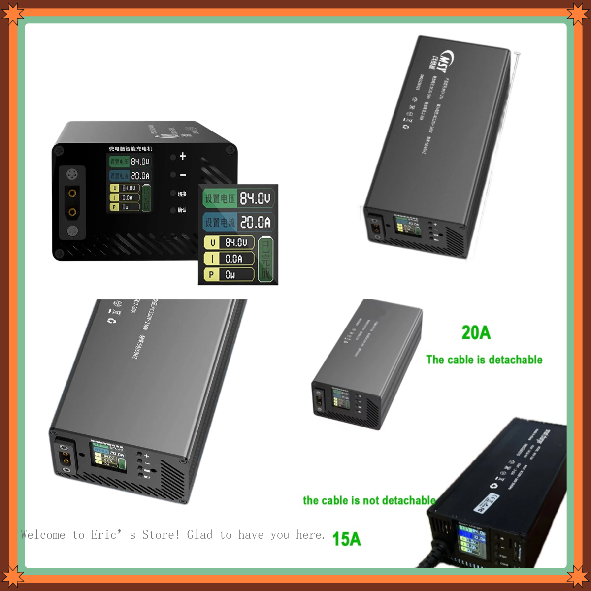 10-93V 2-30A Einstellbares Lad – 84V 20A Smart Charger Bewertung und Preis