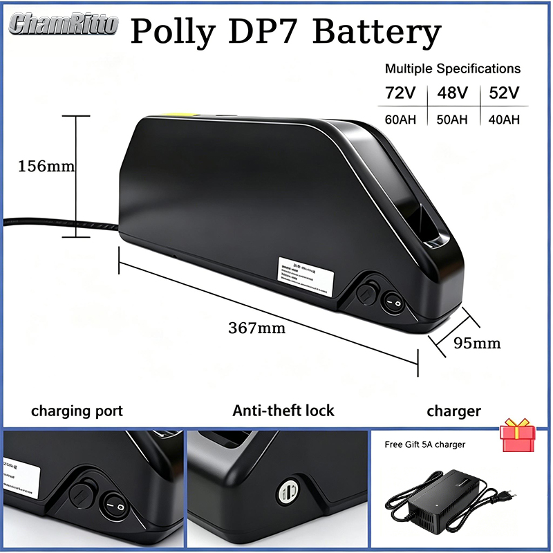 Polly DP7 48V 52V 36V 60V 72V  – 72V 50Ah 21700 Lithium Battery Bewertung und Preis